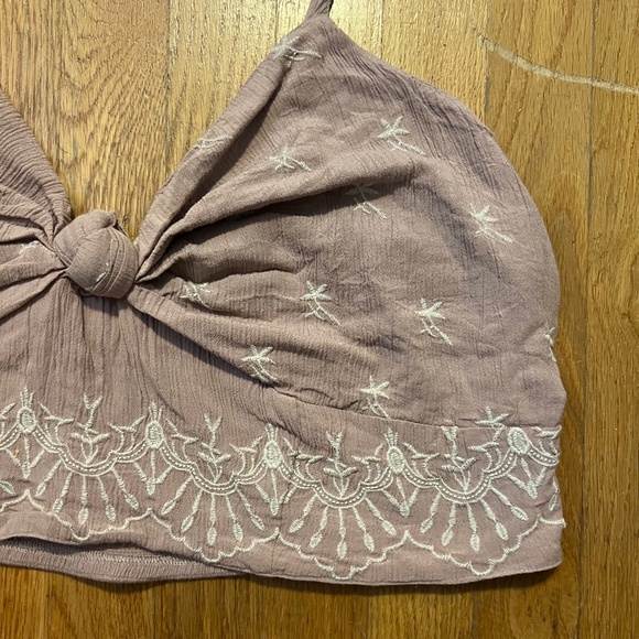 American Eagle Knotted Embroidered Tank - Picture 2 of 4